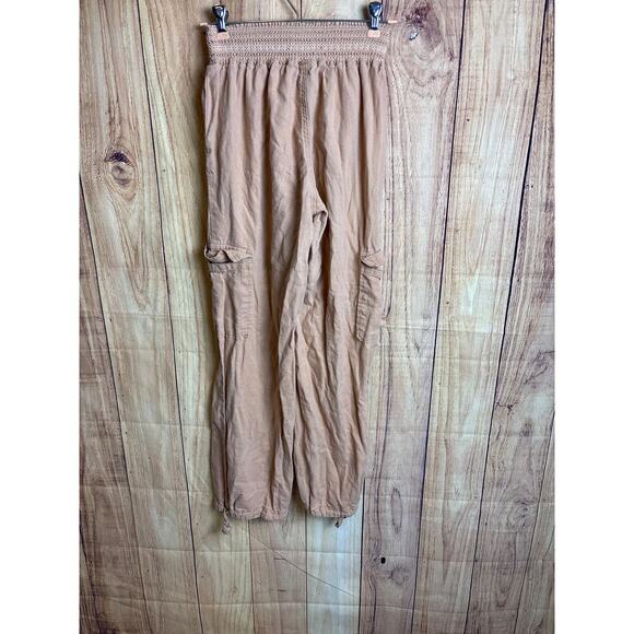 REWASH an American Original Brand Smocked Waist Linen Blend Parachute Pants S - Picture 6 of 7